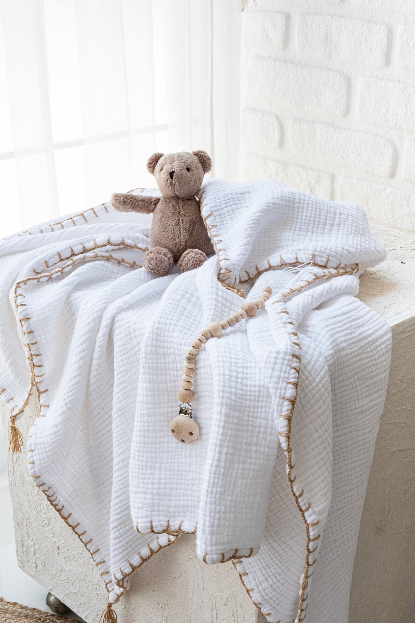 Breathable cotton gauze baby blanket