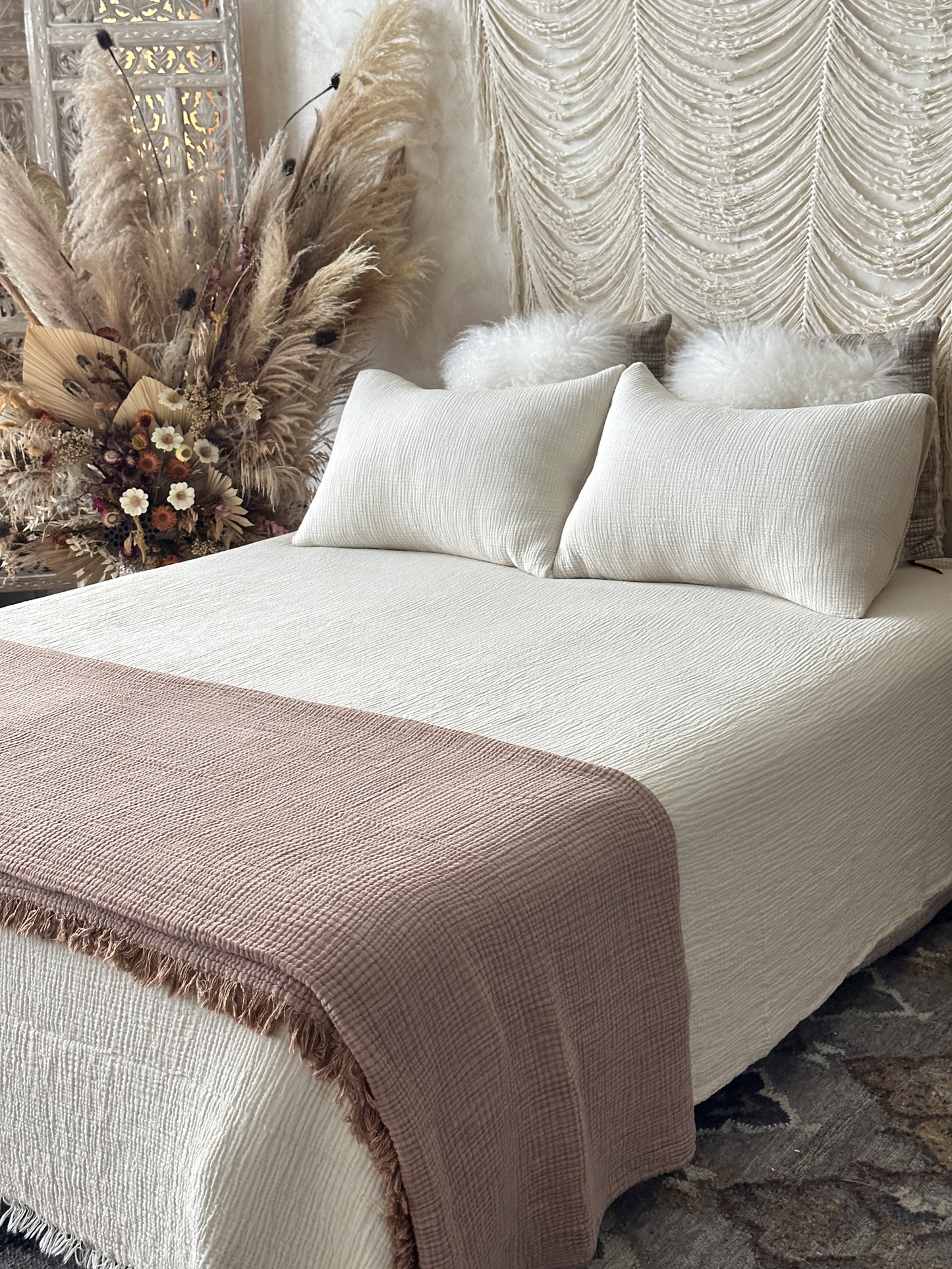 gots certified muslin cotton throw