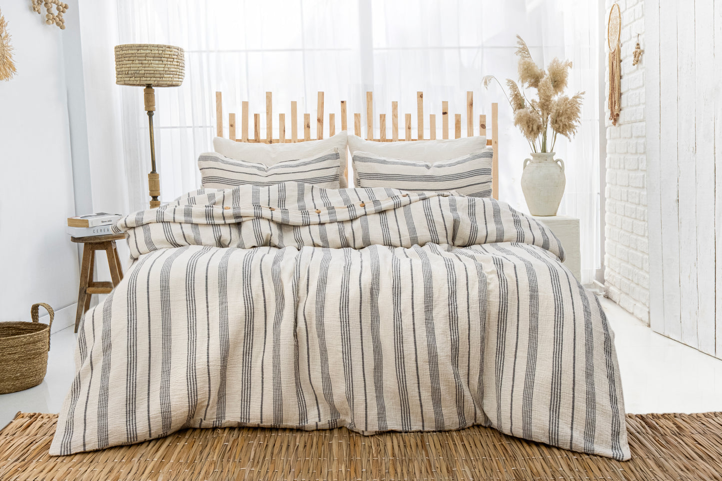 Anthracite grey duvet cover set