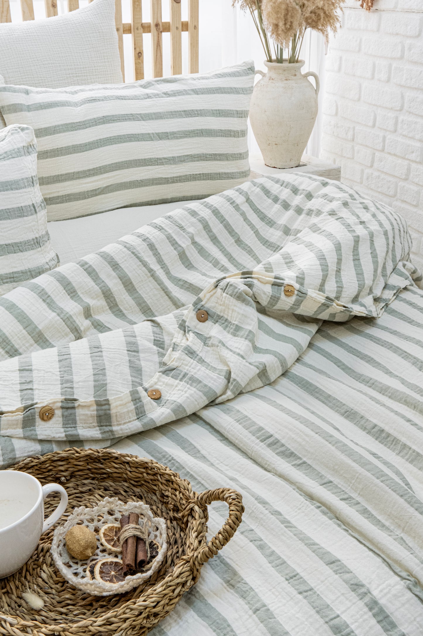 Organic GOTS certified muslin duvet cover Set