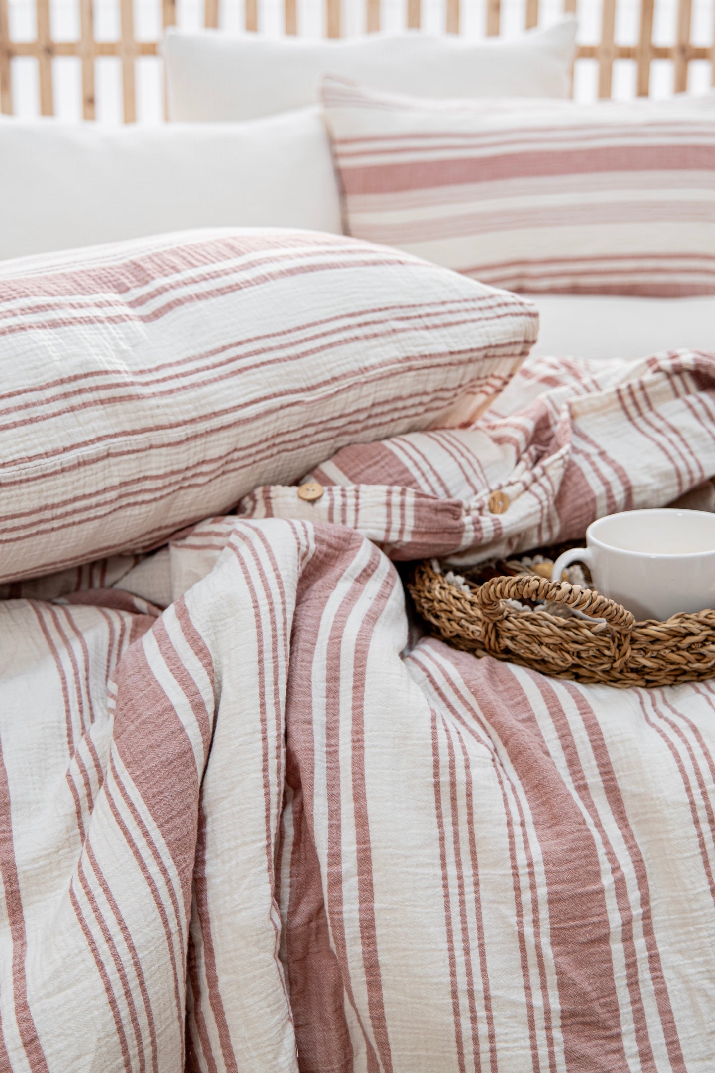 terra cotta cotton bedding set