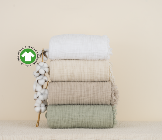 ivory organic muslin blanket