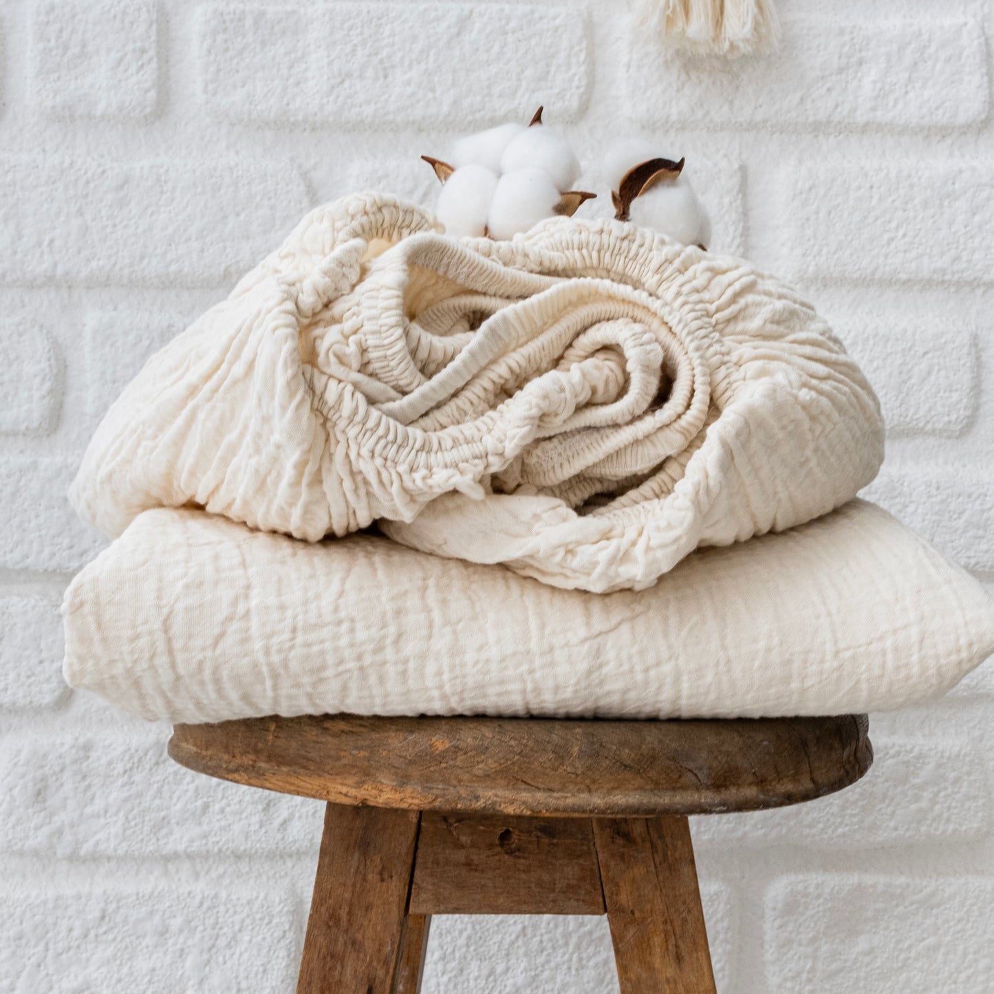 organic muslin fitted sheet