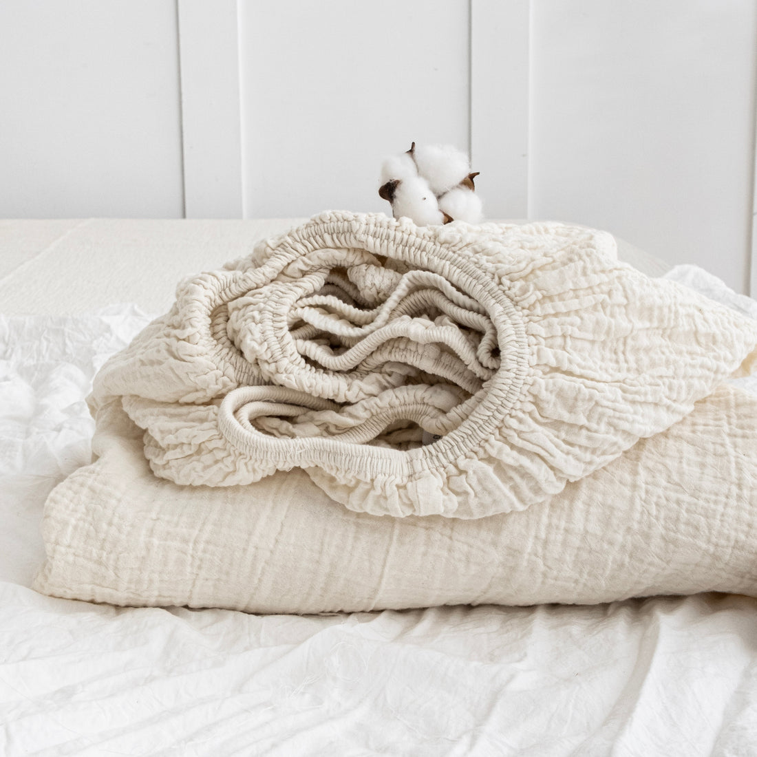 organic muslin bed sheets