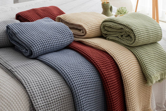 organic cotton waffle blanket bedspread