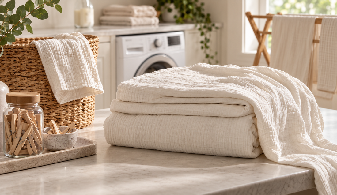 how often to wash organic cotton muslin bed sheets