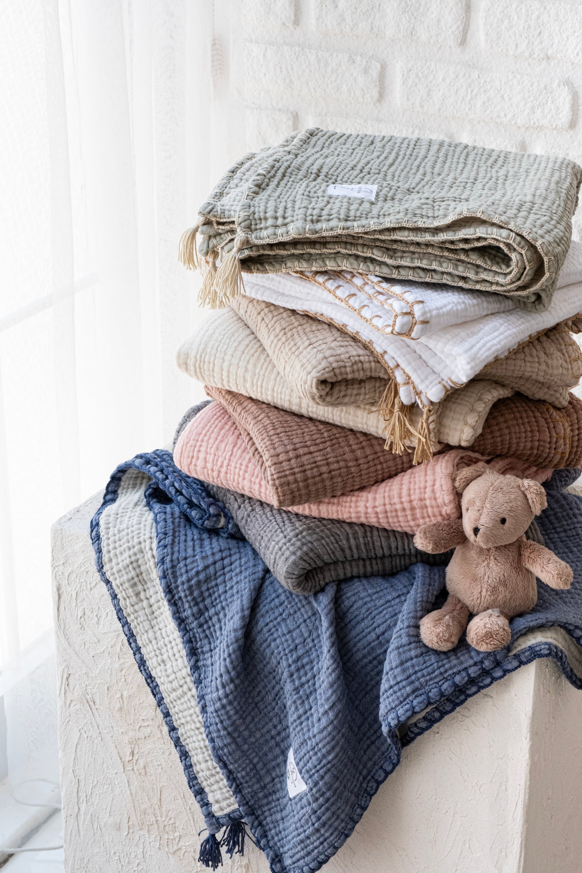 Anthracite Grey Organic Muslin Baby Blanket – GOTS Certified