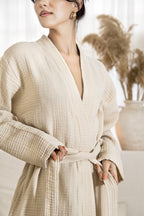 breathable summer cotton robe
