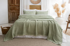 organic waffle cotton blanket queen king