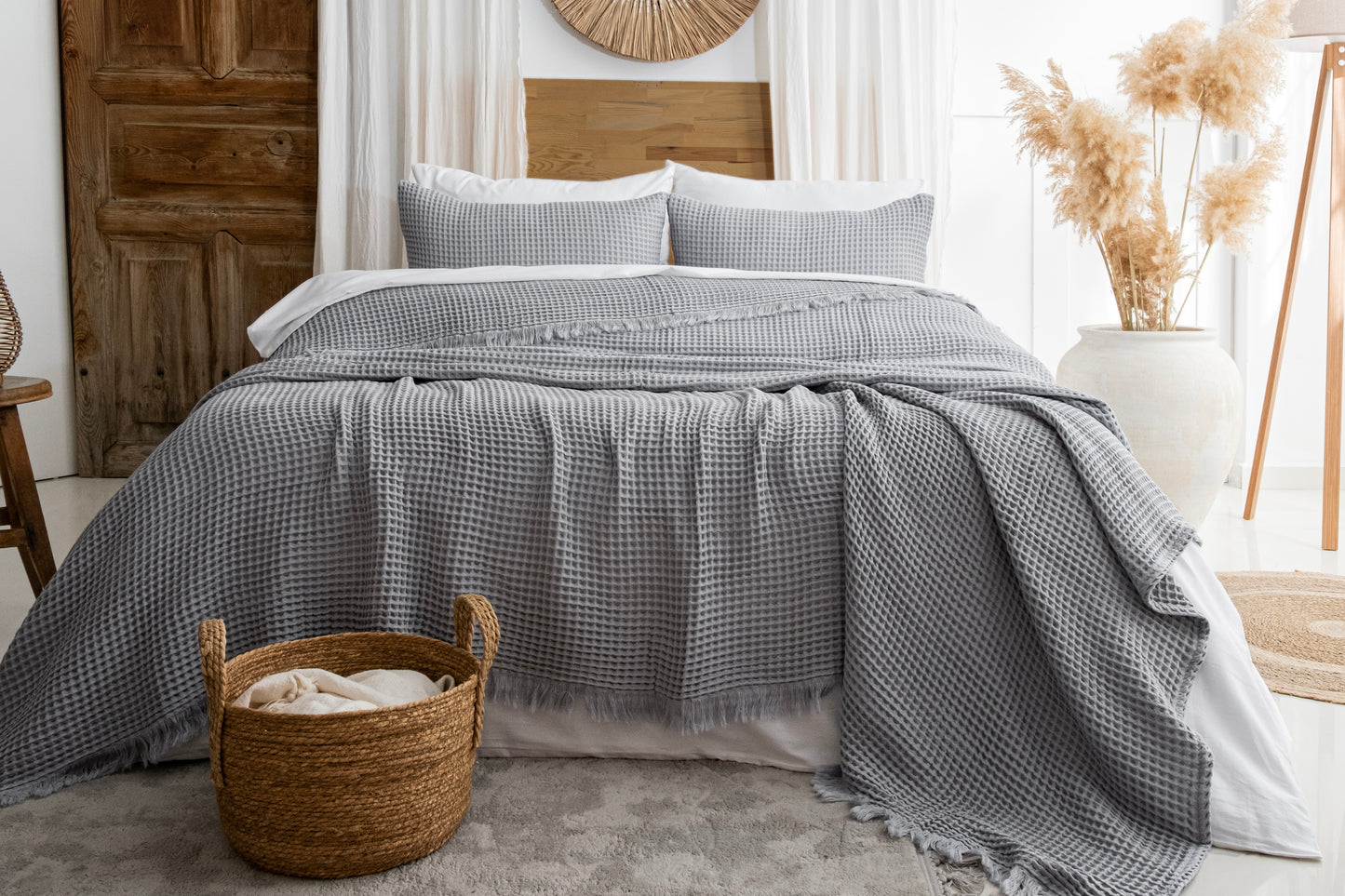 cozy soft throw organic cotton blanket