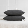 Charcoal four layer organic cotton muslin pillowcase set