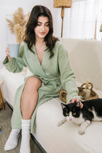 lightweight muslin bathrobe organic cotton