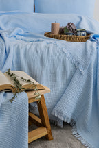 Muslin cotton blanket for bedding