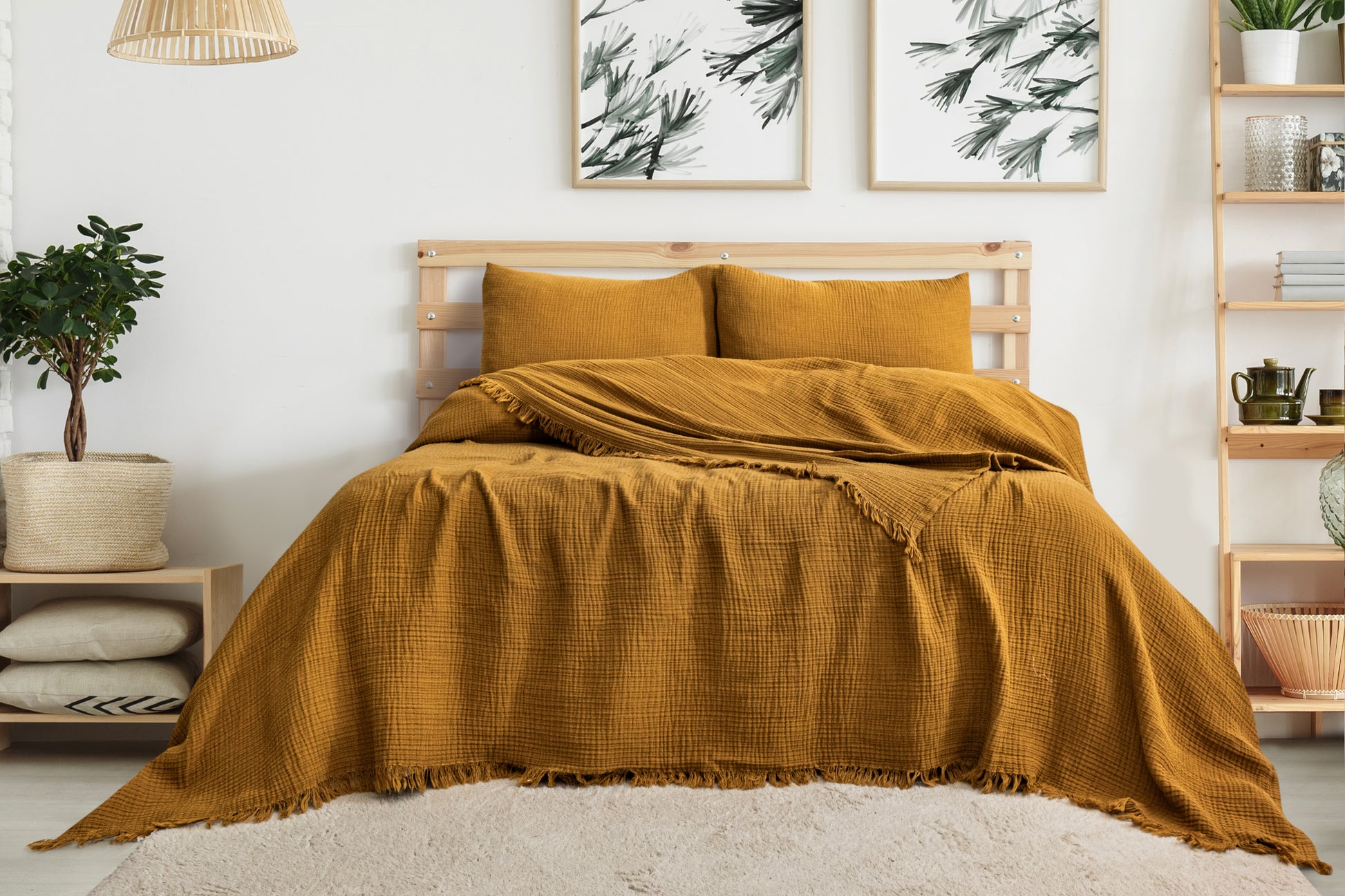 mustard color blanket