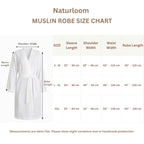 naturloom muslin robe size chart