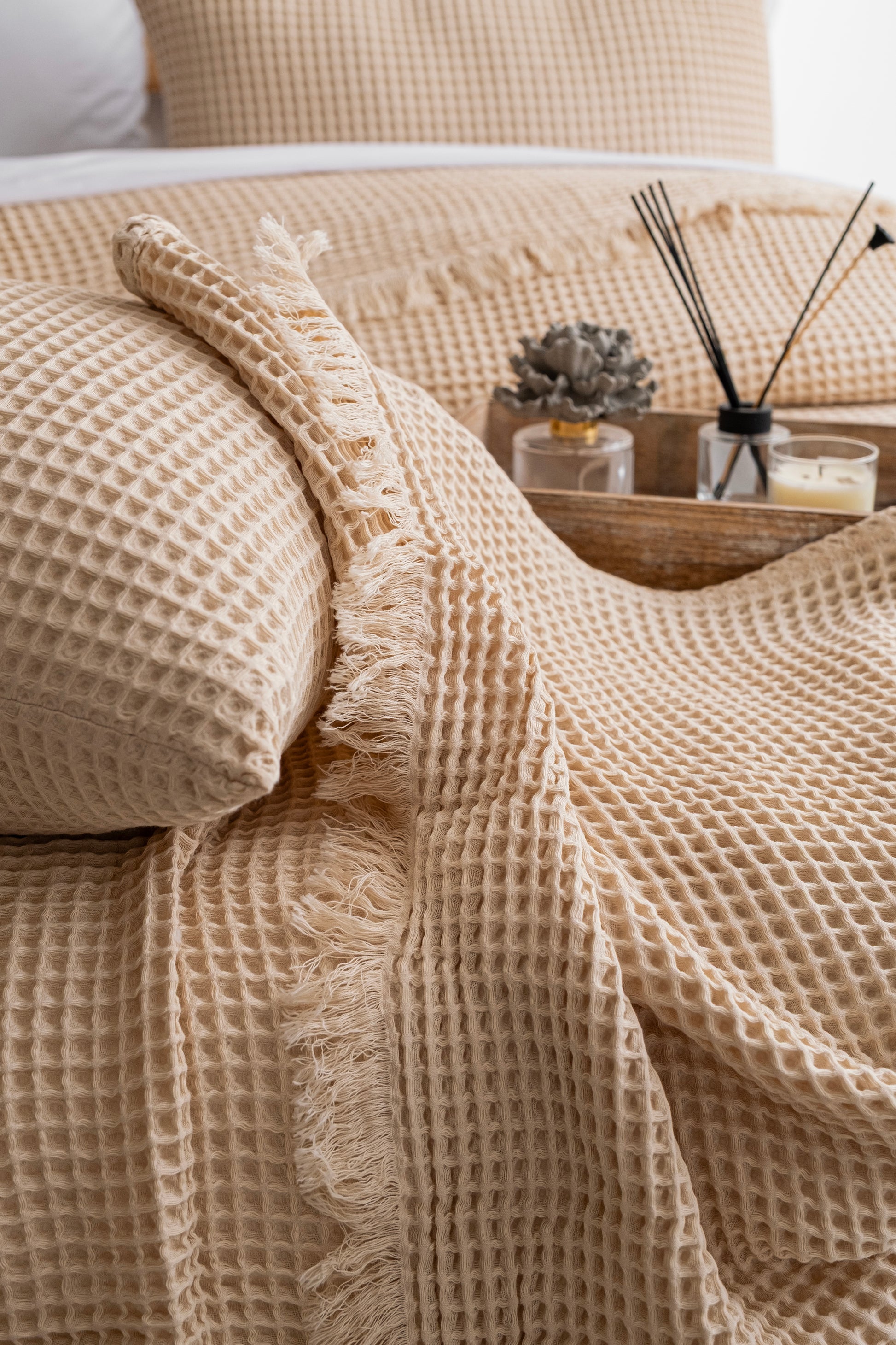 cozy waffle blanket queen king bedding