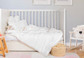 white muslin baby bedding