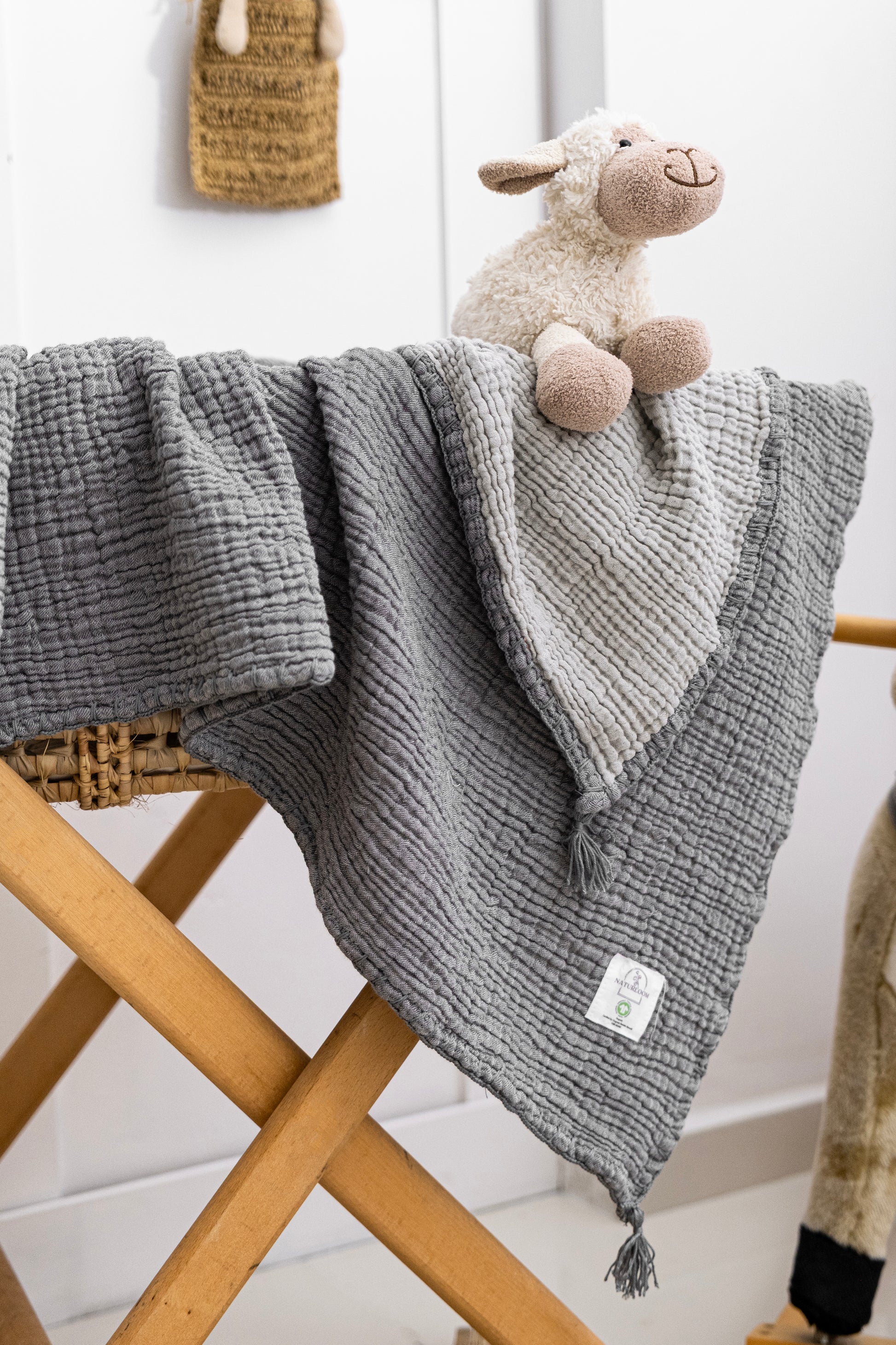 Breathable cotton swaddle blanket for boy
