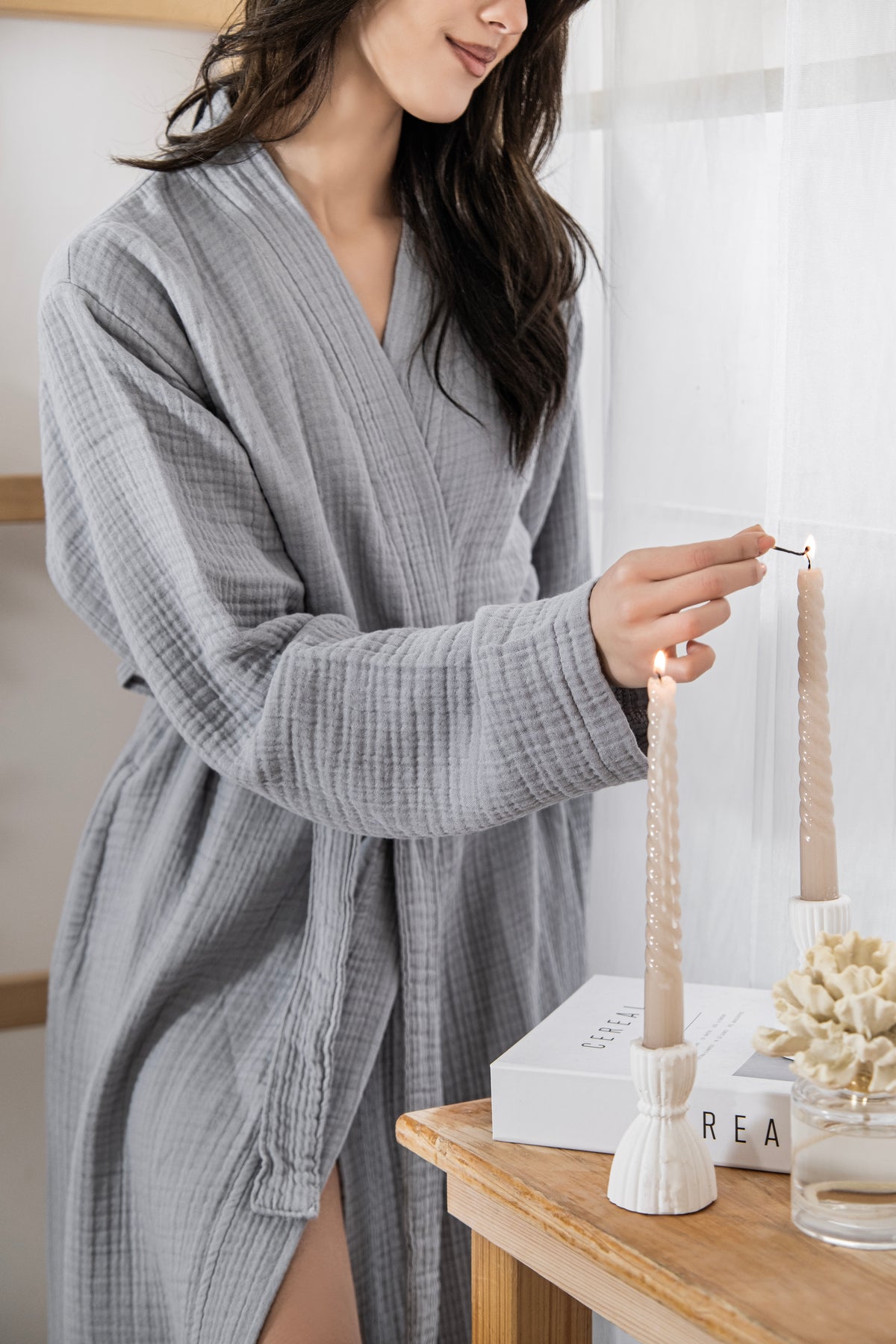oversized organic cotton bathrobe