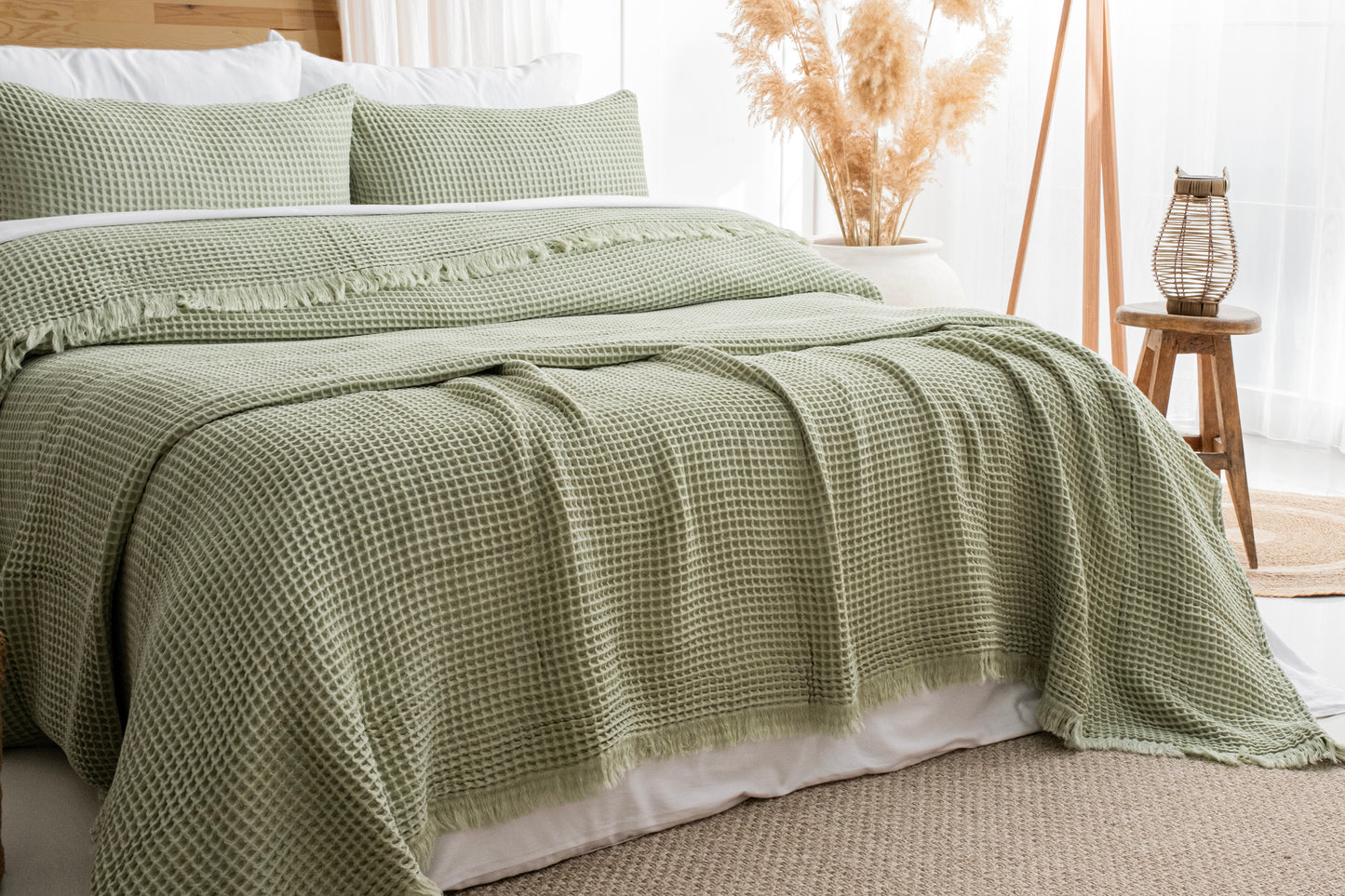 Turkish cotton waffle blanket collection