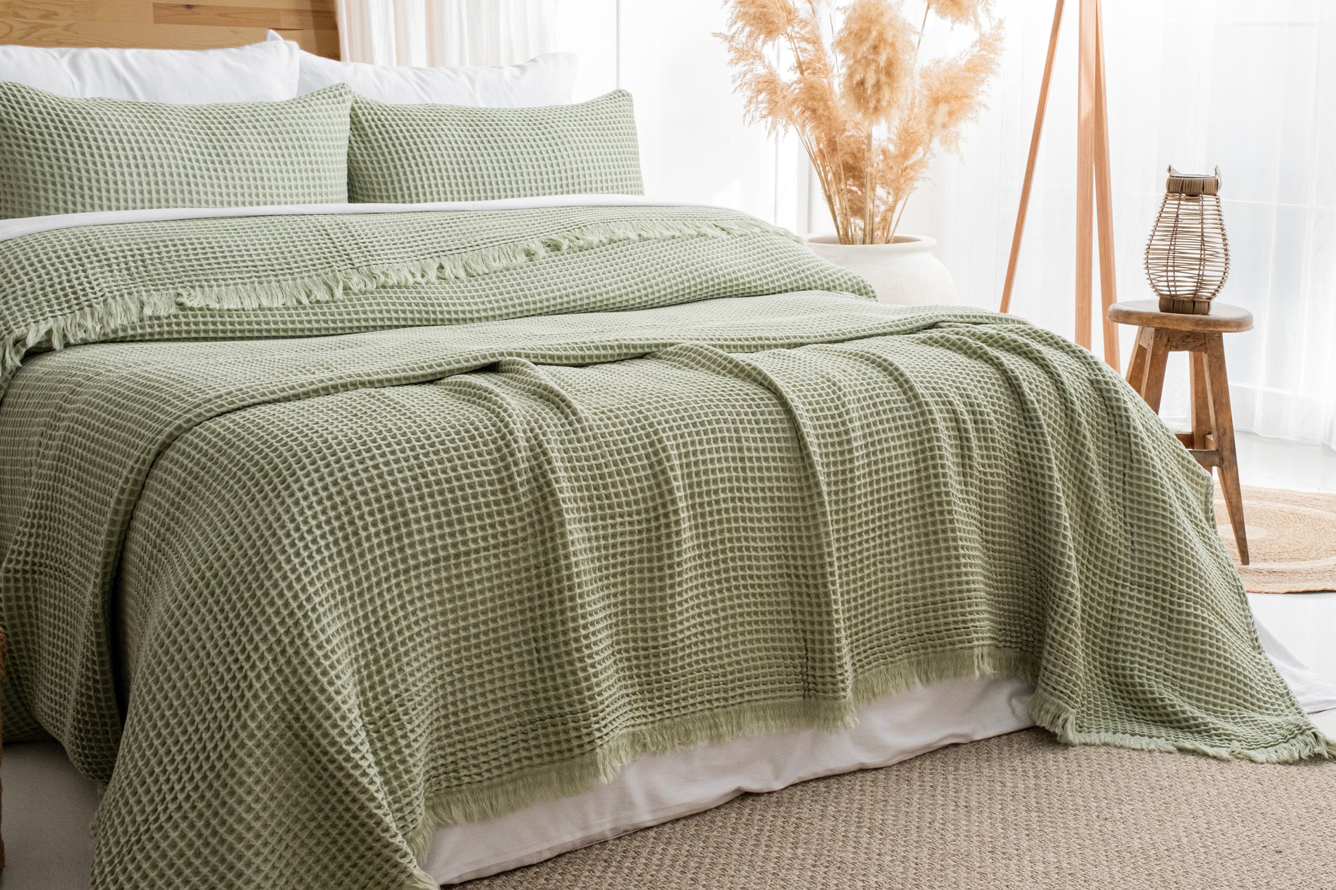 Turkish cotton waffle blanket collection