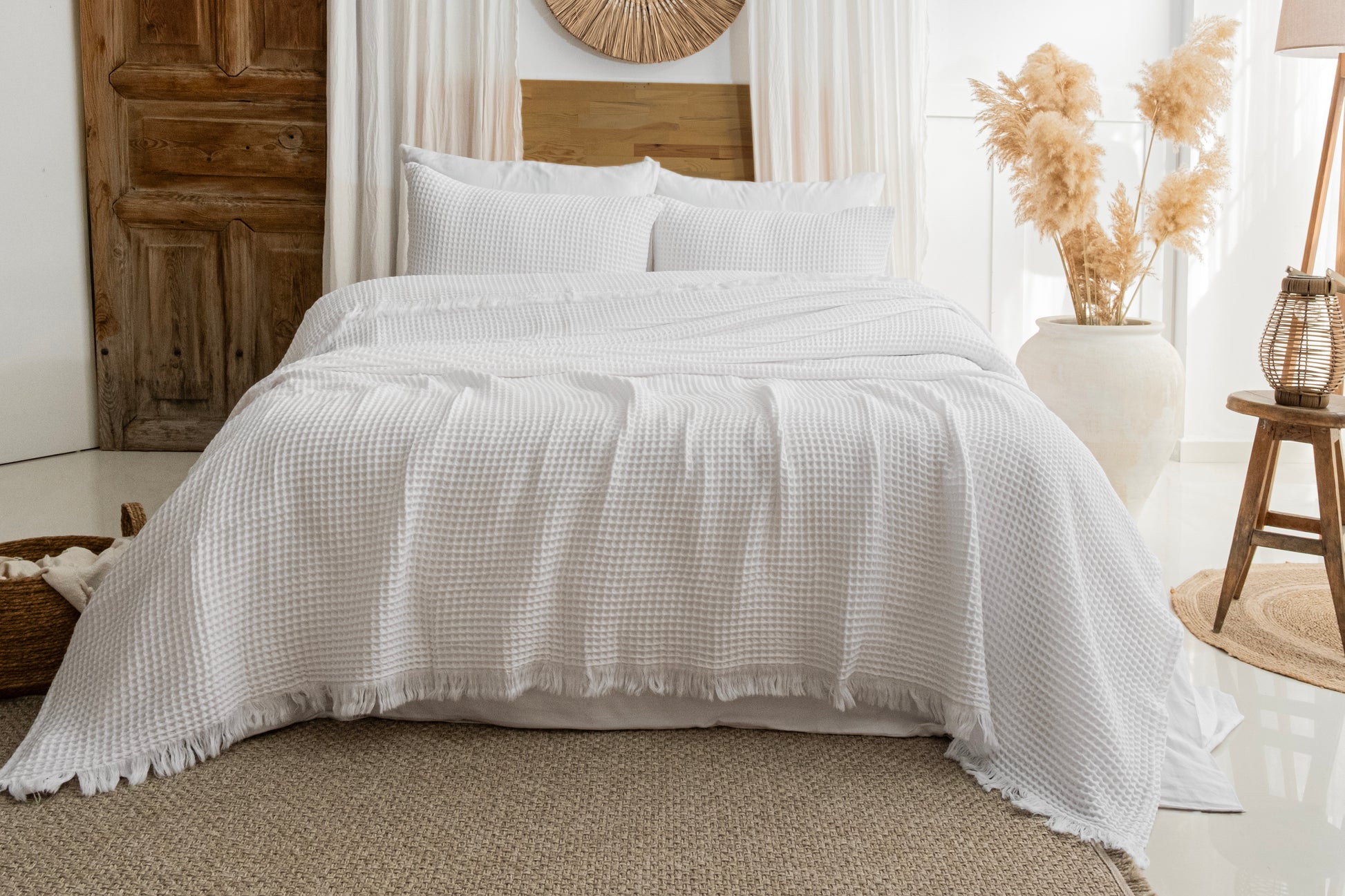 organic cotton waffle blanket for all seasons