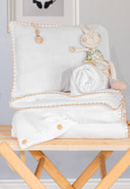 soft white nursery bedding