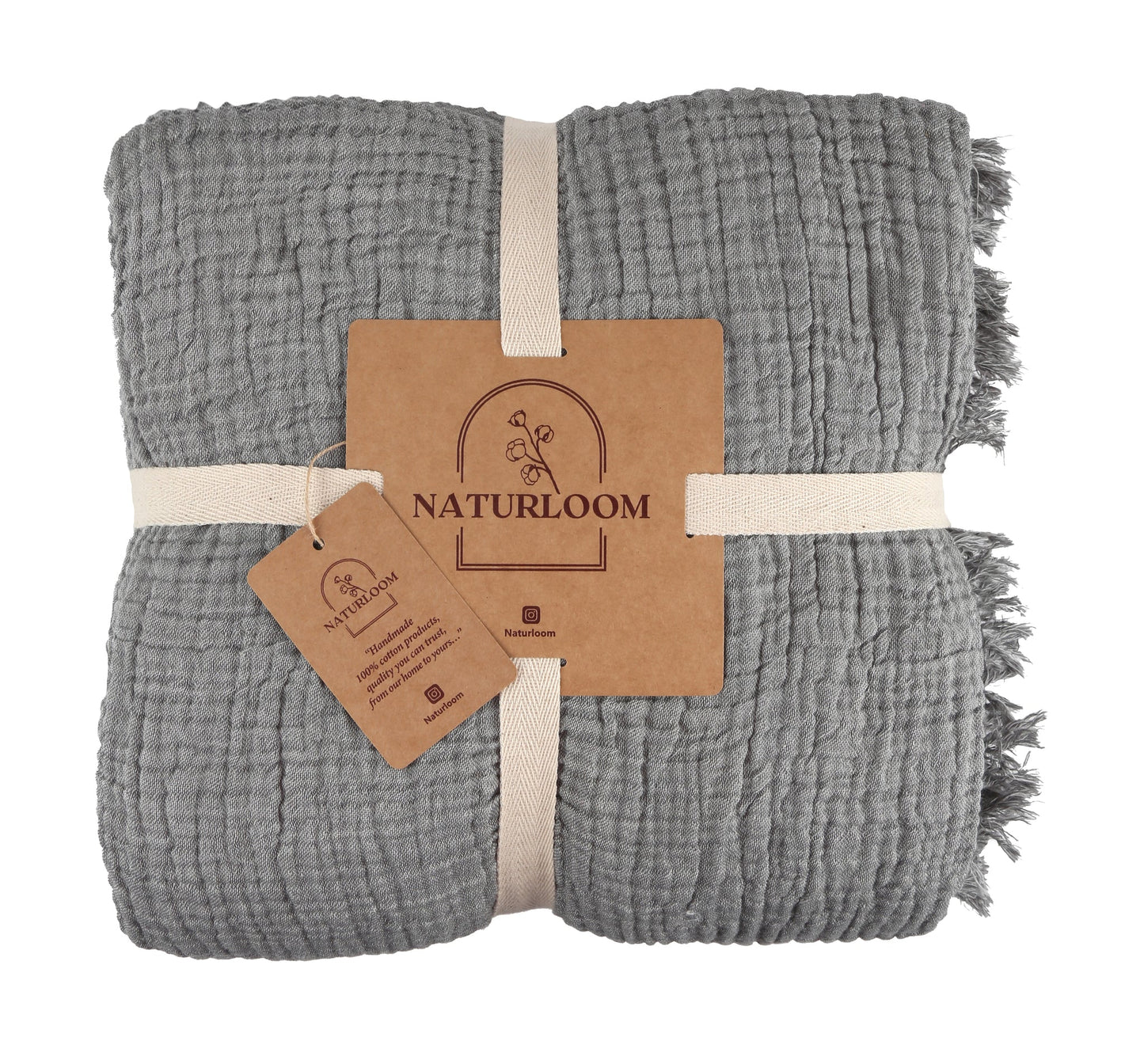 Organic Cotton Muslin King Bed cover