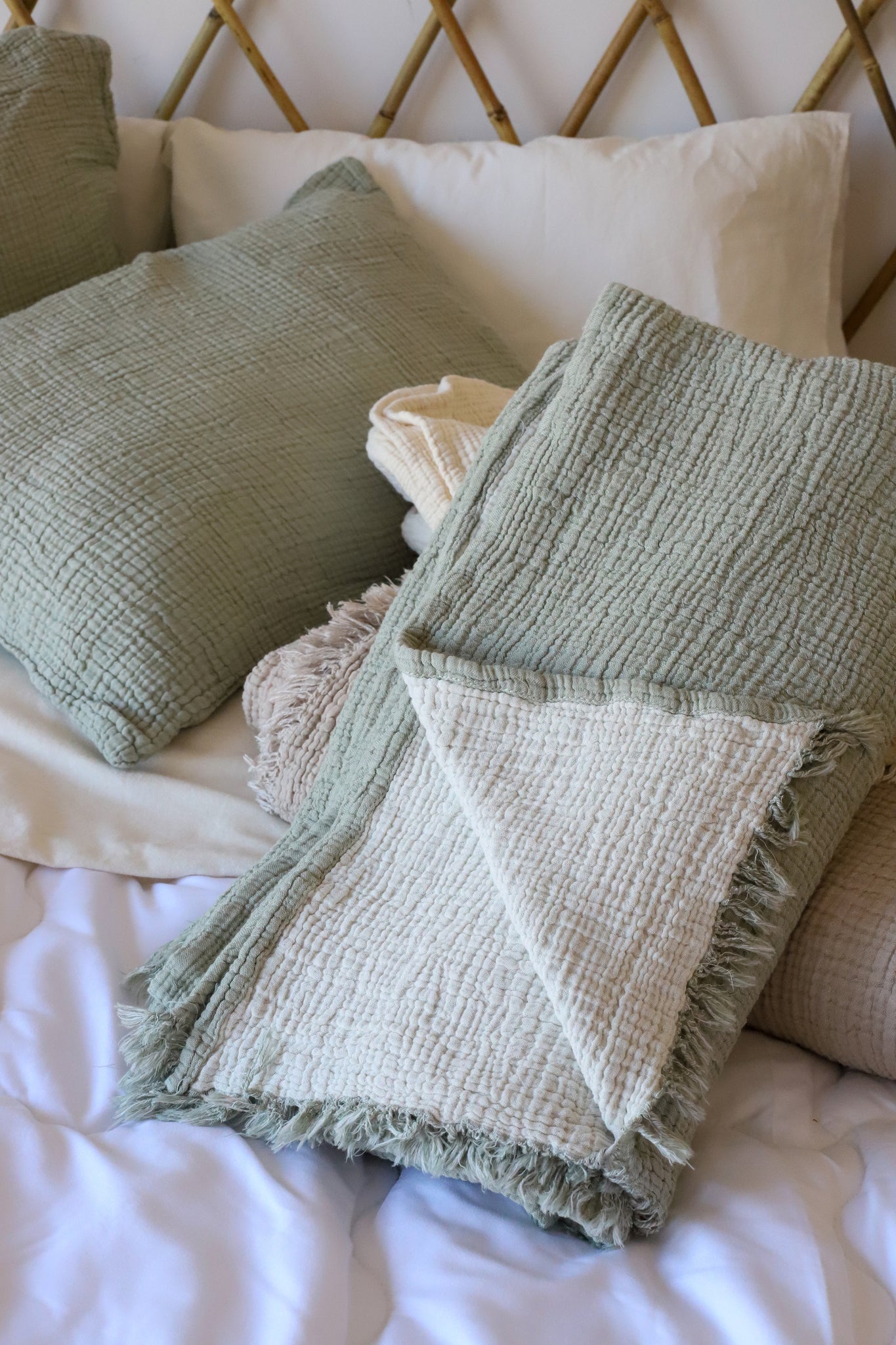 OTS organic cotton muslin baby blanket