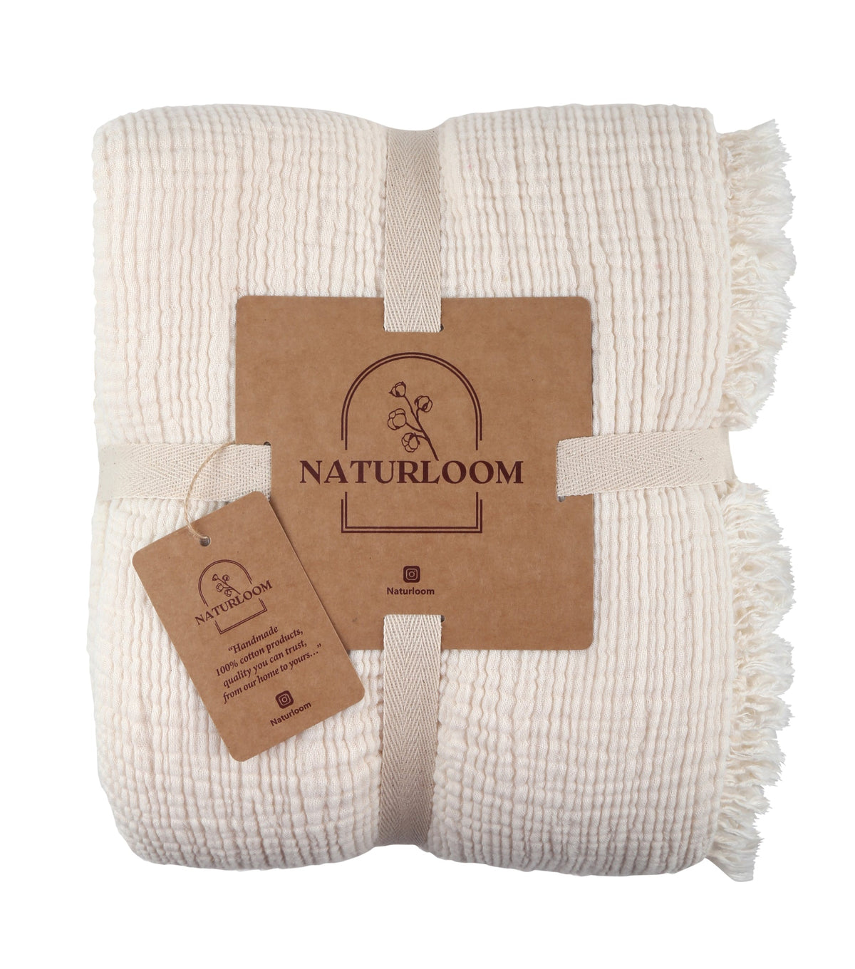 ivory gauze fabric bed cover