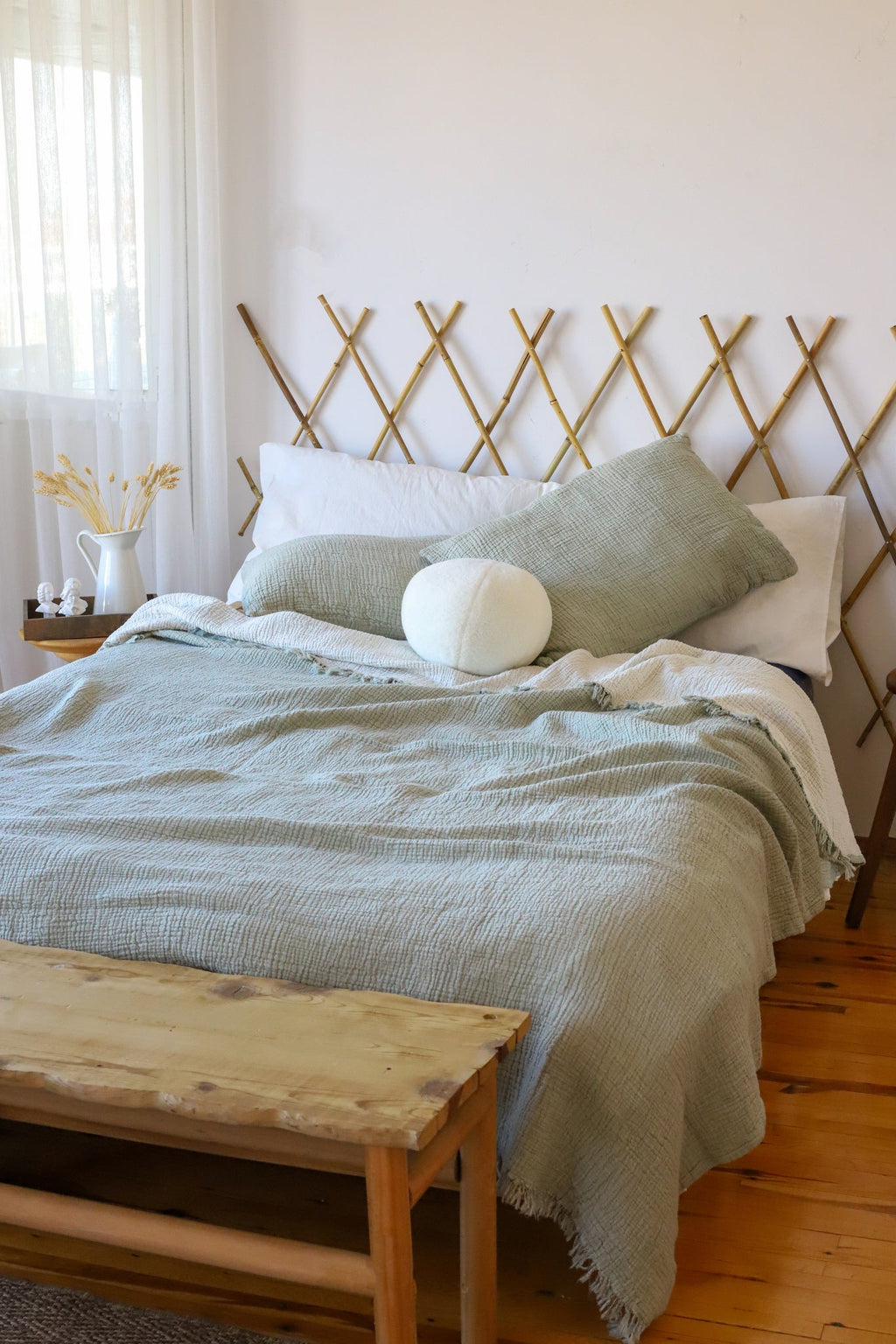 eco friendly muslin bed cover set