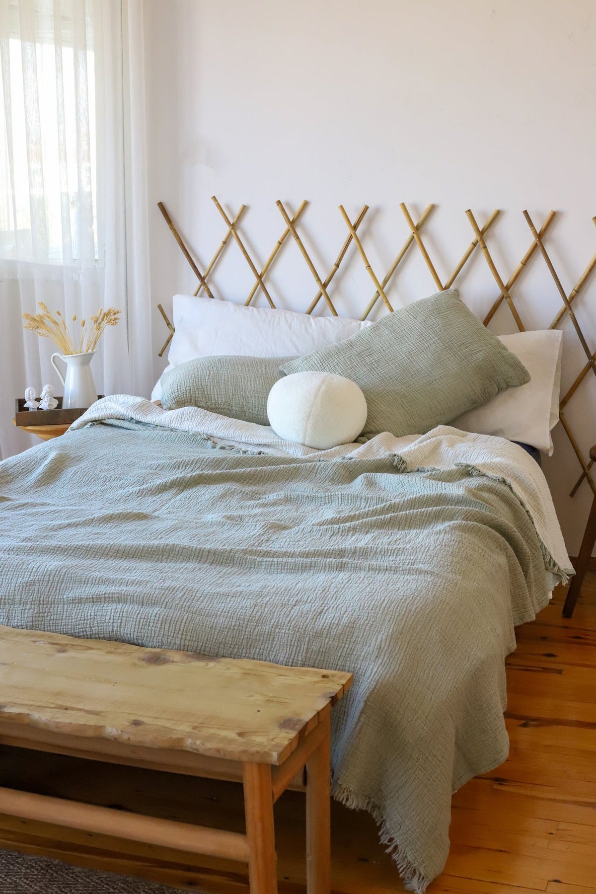 eco friendly muslin bed cover set